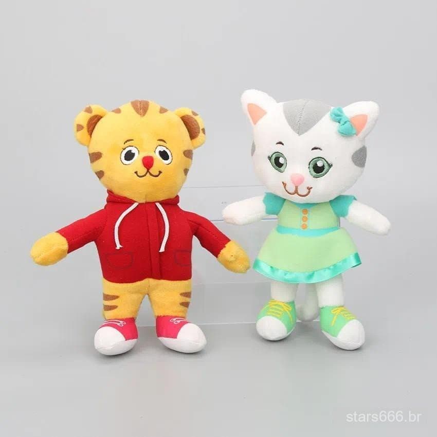 20cm Daniel Tigre e Vizinho Amigos Brinquedo de Pelúcia Katrina Gatinho Miss Elina Elina Elina Príncipe Elvis Boneca Ani