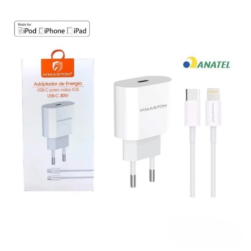 Carregador De iPhone Turbo 30W USB C Carregamento Turbo Envio Rápido!