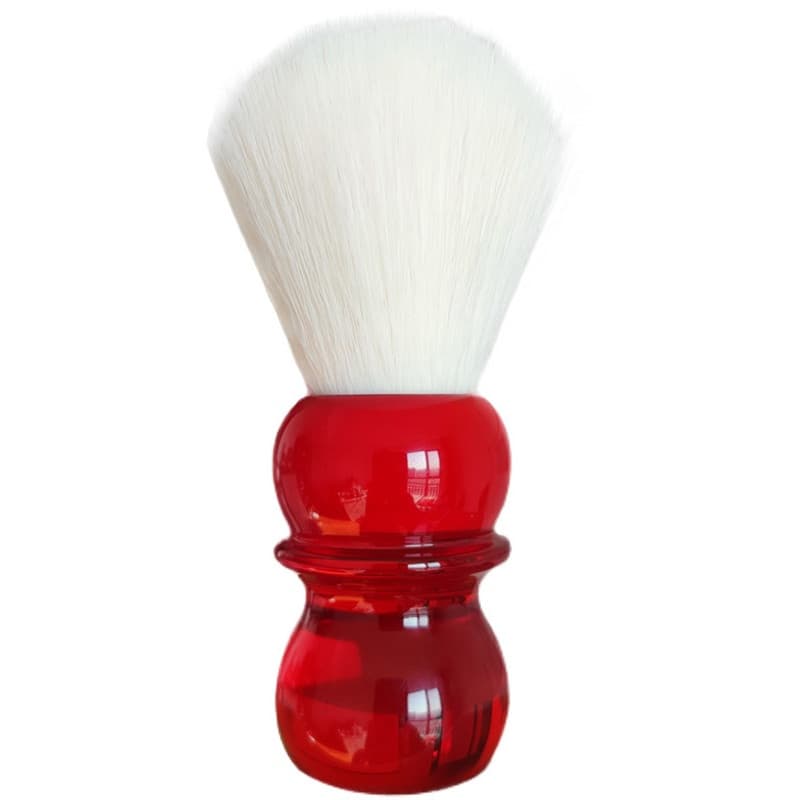 Dishi escova de barbear de Rayon de cabelo macio, cabo vermelho chinês, escova de espuma para sabão, escova de barba mas
