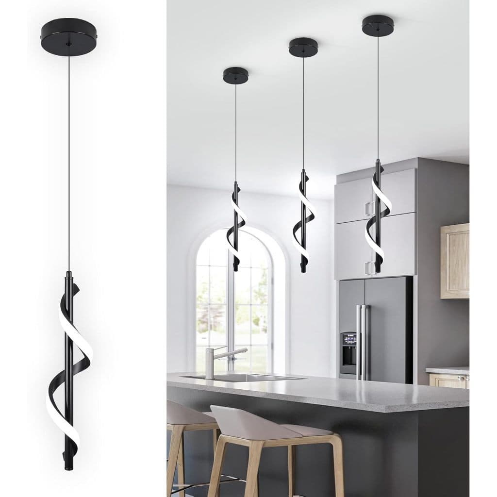 Lustre Moderno De Teto Pendente LED Para Corredor , Sala De Estar , Quarto , Cozinha Preto/Dourado