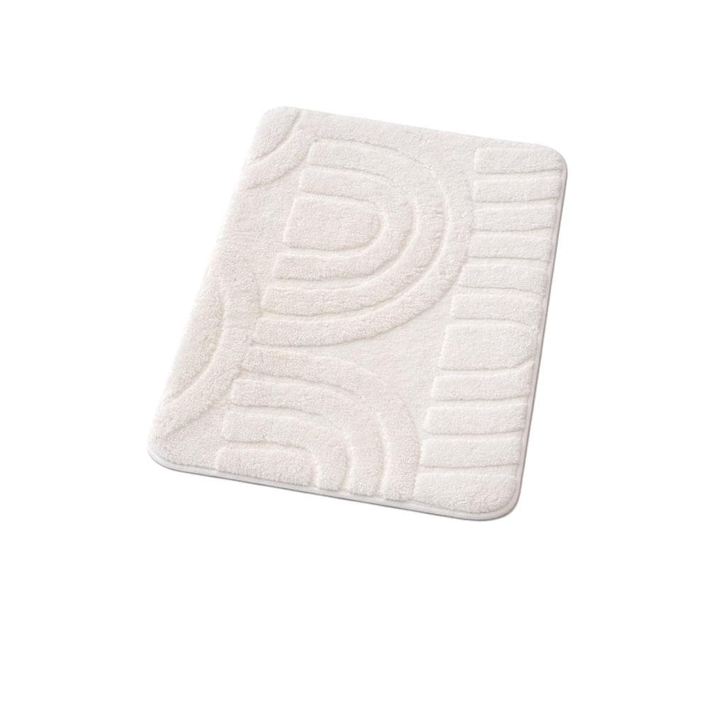 Tapete Retangular Branco Texture Arco-íris Ambientado