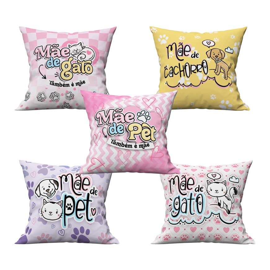 Almofada Lembrancinhas Dia Das Mães Mãe De Pet Mini Almofada Decorativa 20x20cm