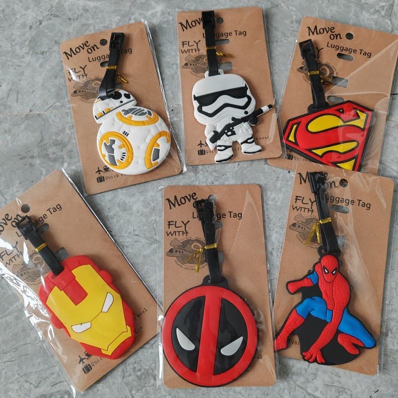 Super Herói Spiderman Etiqueta De Bagagem De Viagem Bolsa Avião Mala Tag Check-in ID Endereço Titular