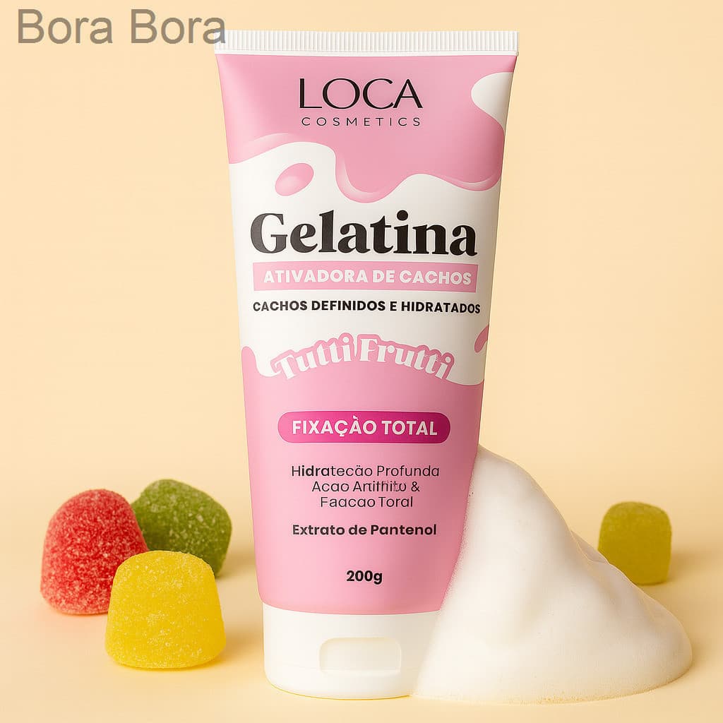 Gelatina Ativadora de Cachos Tutti Frutti – Fixação Total 200g | Loca CosmeticsYK9V