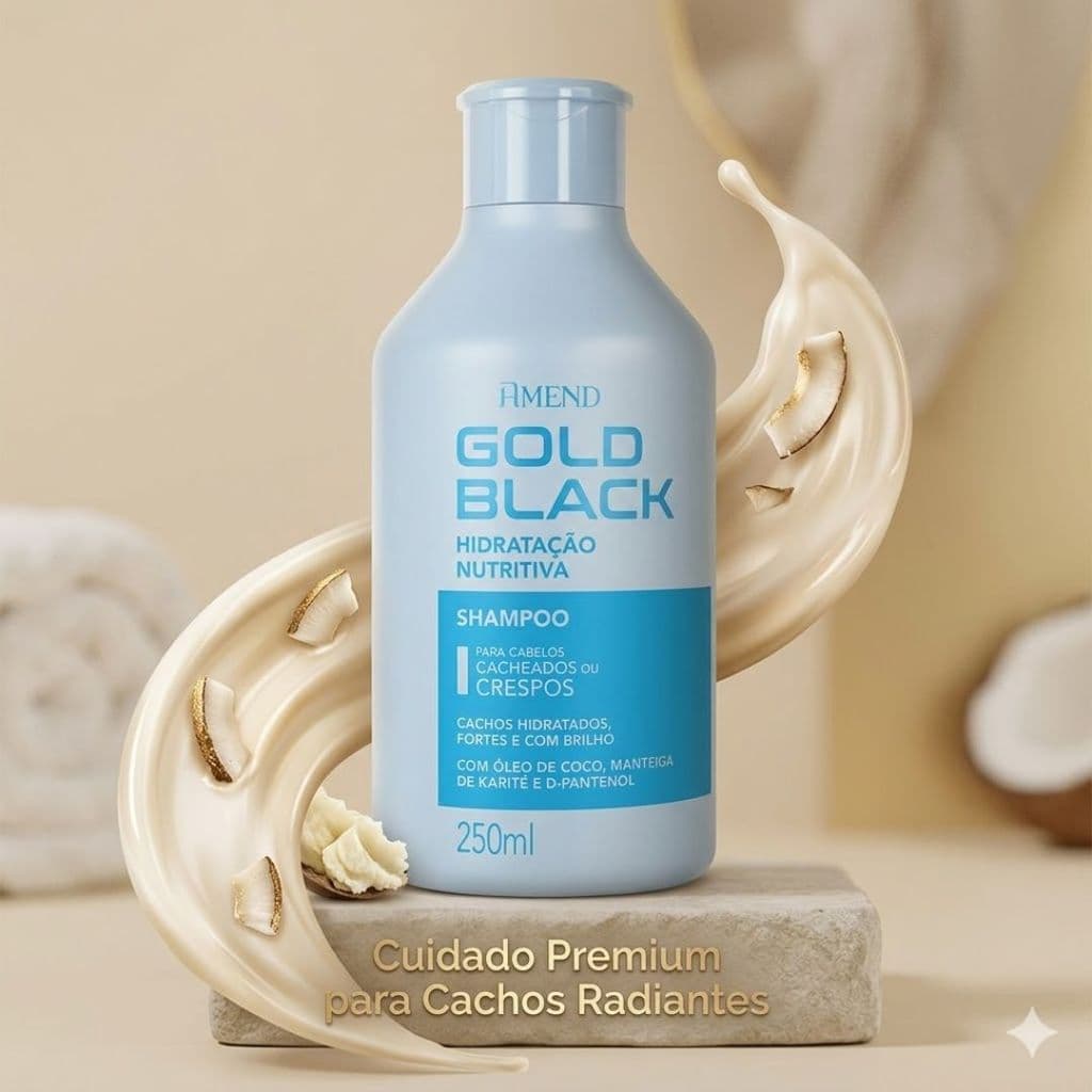 Shampoo Gold Black Hidratação Nutritiva 250ml Amend