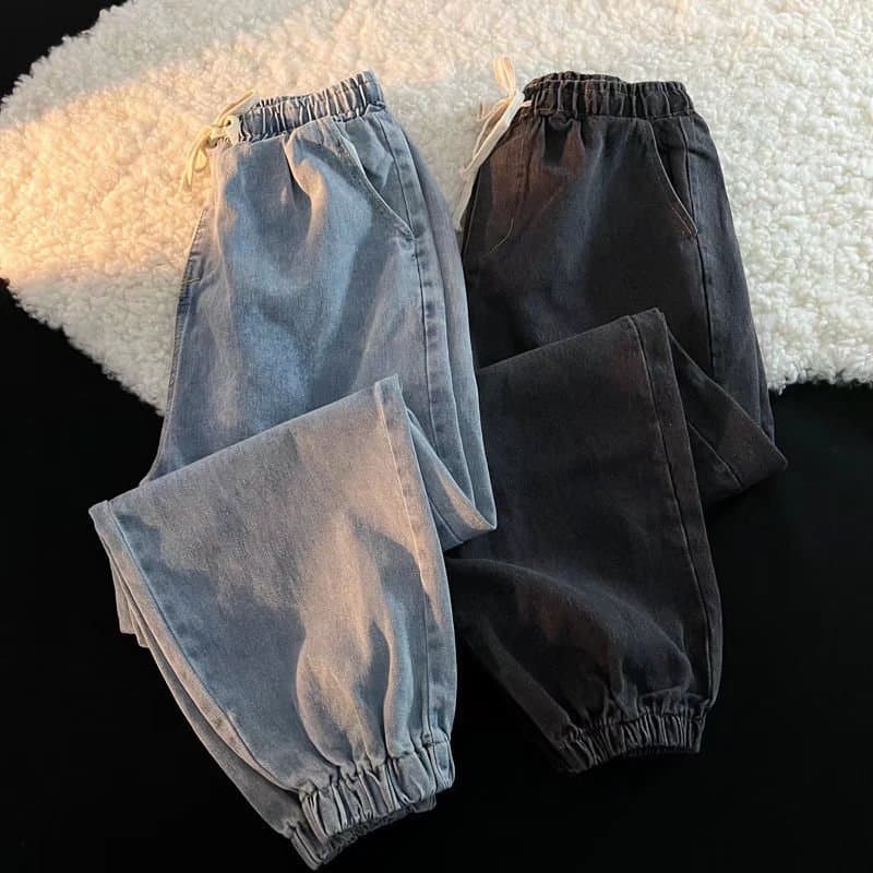 Retro Jeans masculino estilo fino 2025 primavera novo estilo Street Wear solto em linha reta na moda masculino elástico