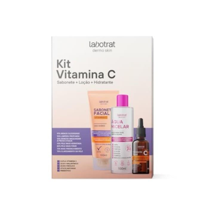 Kit Facial Vitamina C Skincare Antienvelhecimento Labotrat