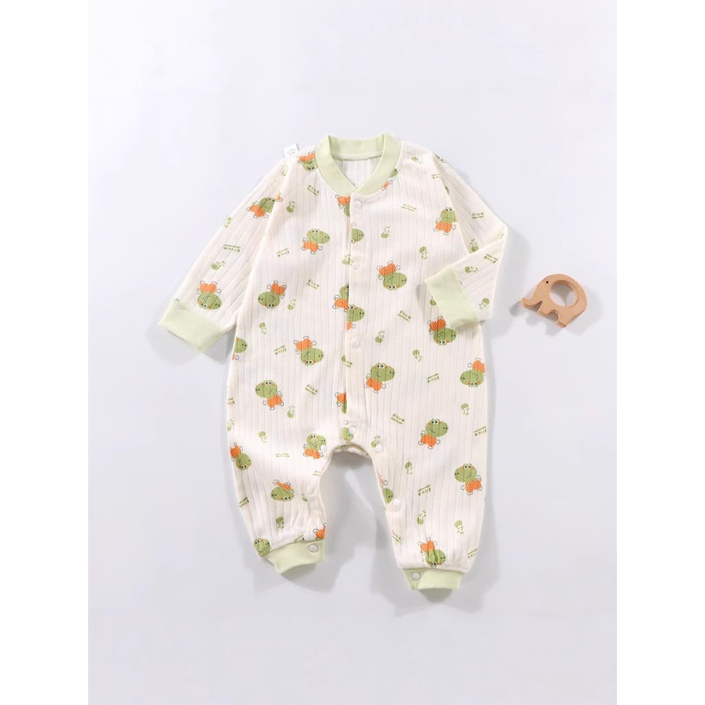 Macacão de bebê puro algodão primavera outono recém-nascido macacão de manga comprida 2026 novo estilo roupas de passeio