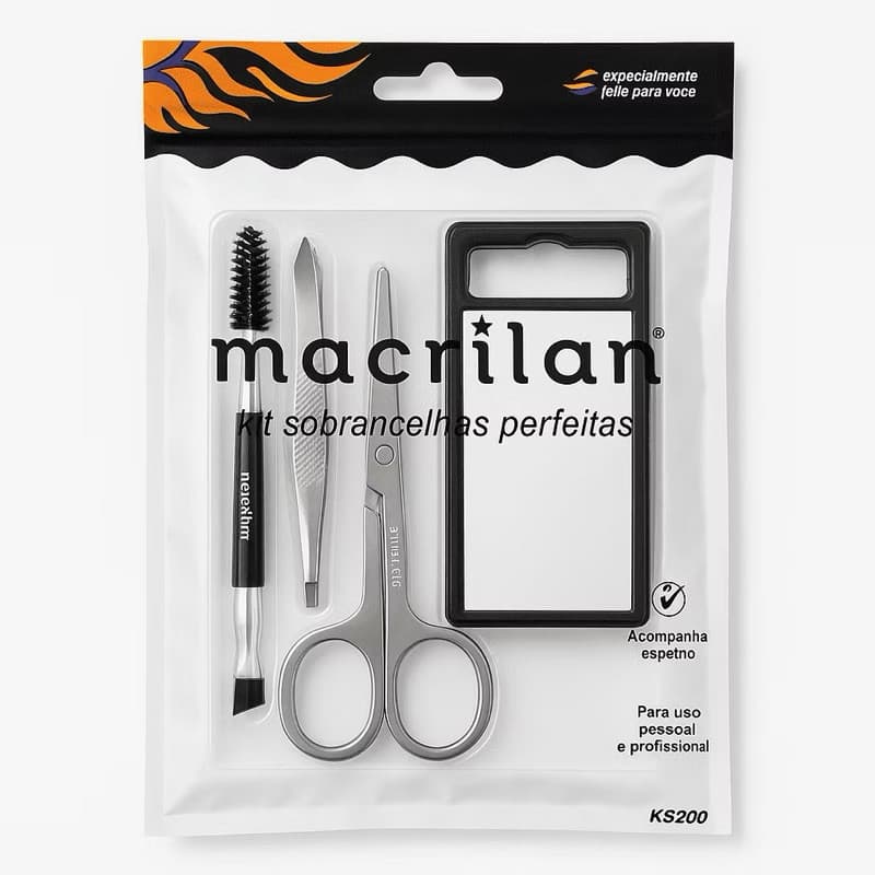 KIT c 4 PECAS Conjunto de quatro peças para reparo de sobrancelhas