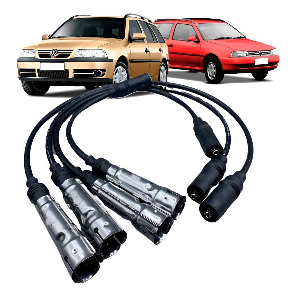 Jogo Cabo Vela Ignição Vw Parati 1.6 1.8 2.0 Ap 2001 2002 Preto