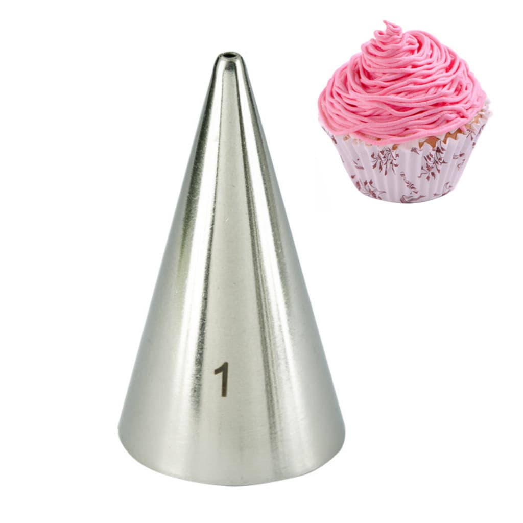 Bico de Confeitar Perlê n1 Para Pingo Bolinha Decoração Bolo Escrever em Doce Aço Inox Confeitaria