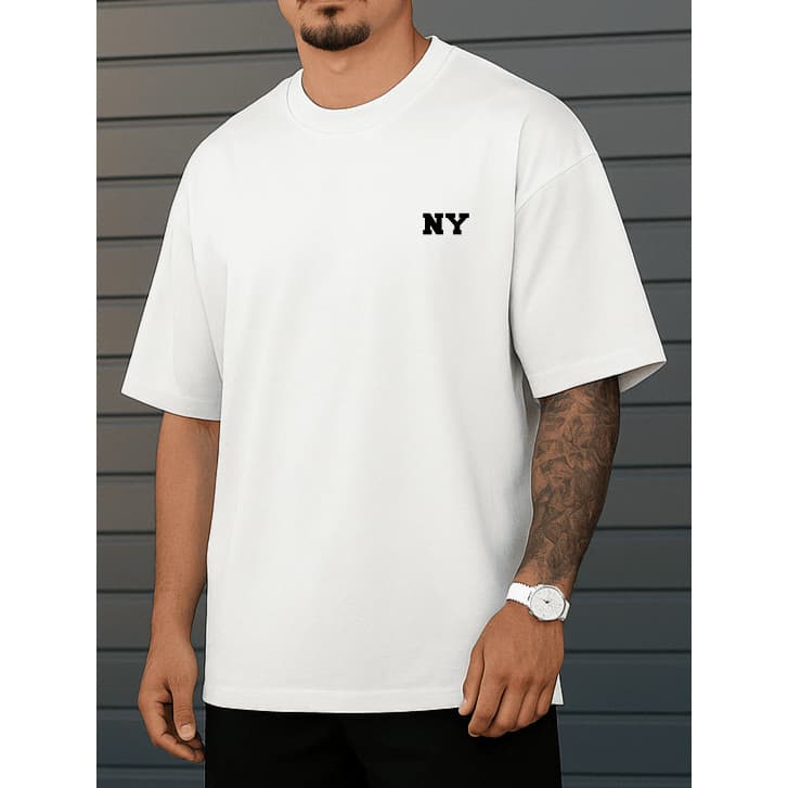 Camiseta Oversized Masculina | Clean Urbana | Algodão 100% | Estilo Drop Shoulder