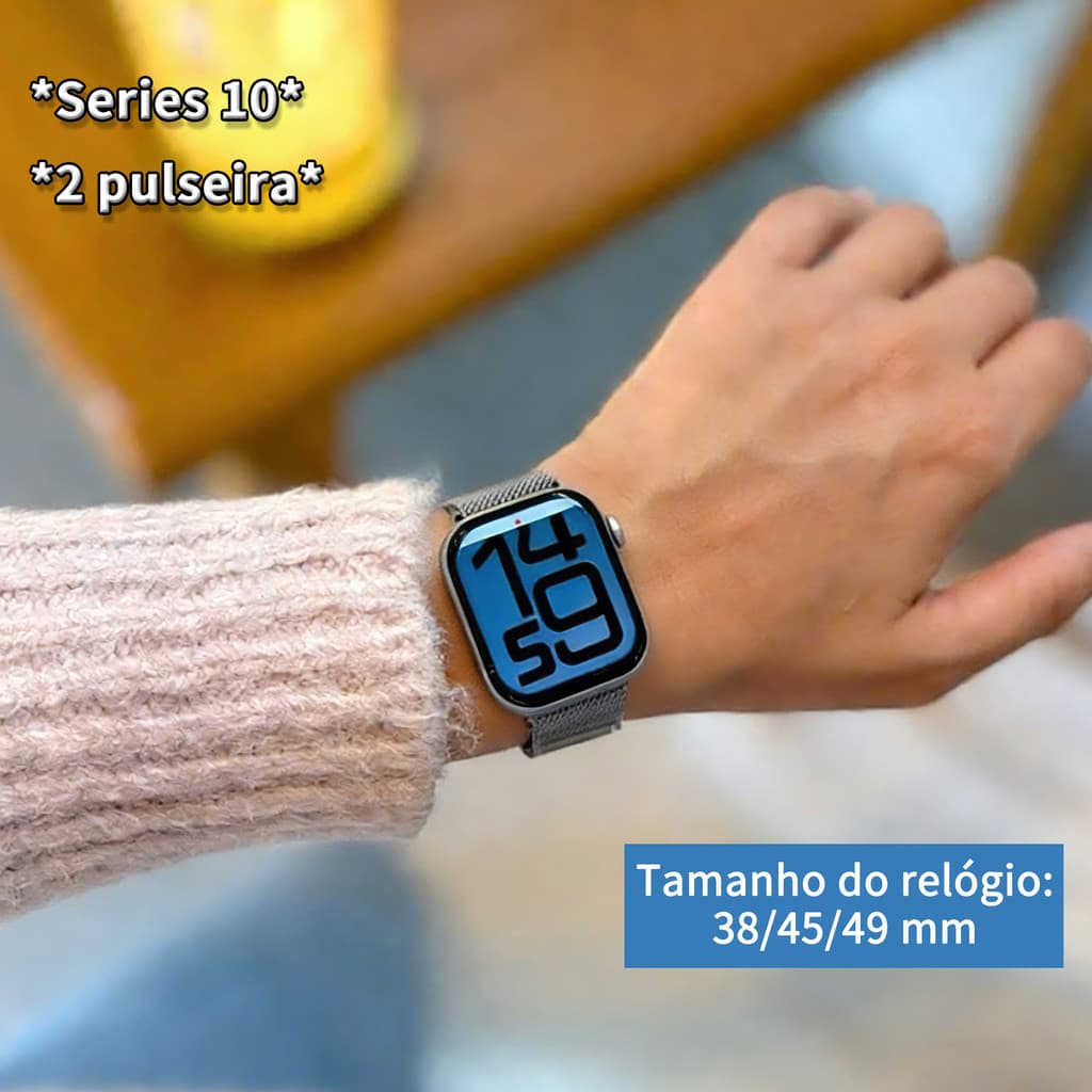 Smartwatch Relógio Inteligente W10 PRO Mini Série 10 AMOLED 45 Mm (Original)-Incluindo 2 Pulseiras