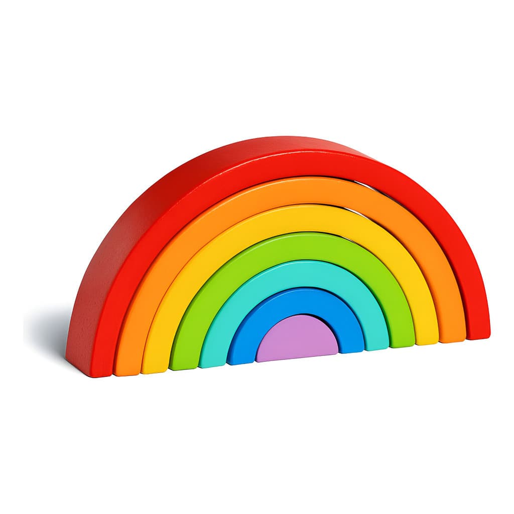Arco Íris Educativo De Madeira Decoração Enfeite Infantil Montessori