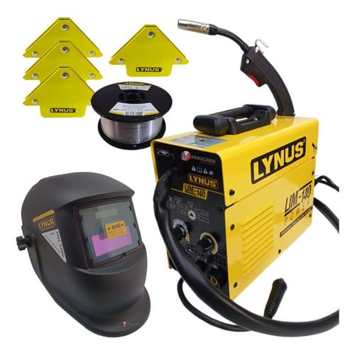 Inversora Solda MIG Lynus Lim-140 Mascara, Arame E Esquadro