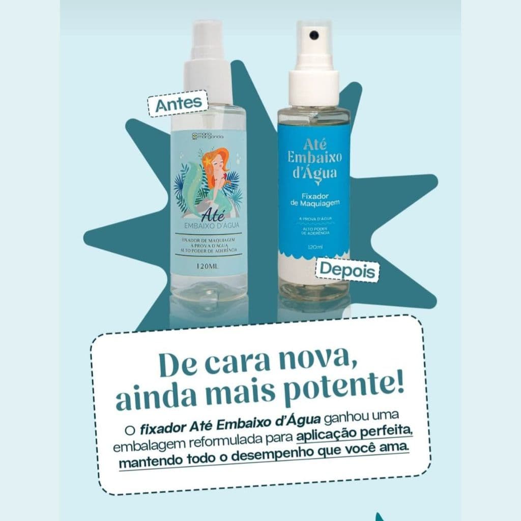 Spray Selador de Maquiagem Maria Margarida Longa Duração Prova D’Água Antiborrão
