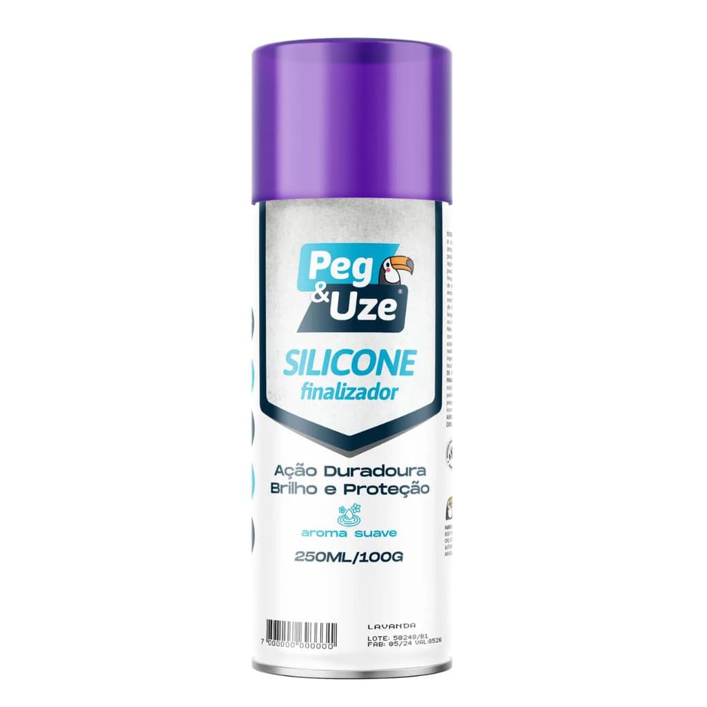 Silicone Finalizador Brilho Spray Lavanda 250ml Peg&Uze