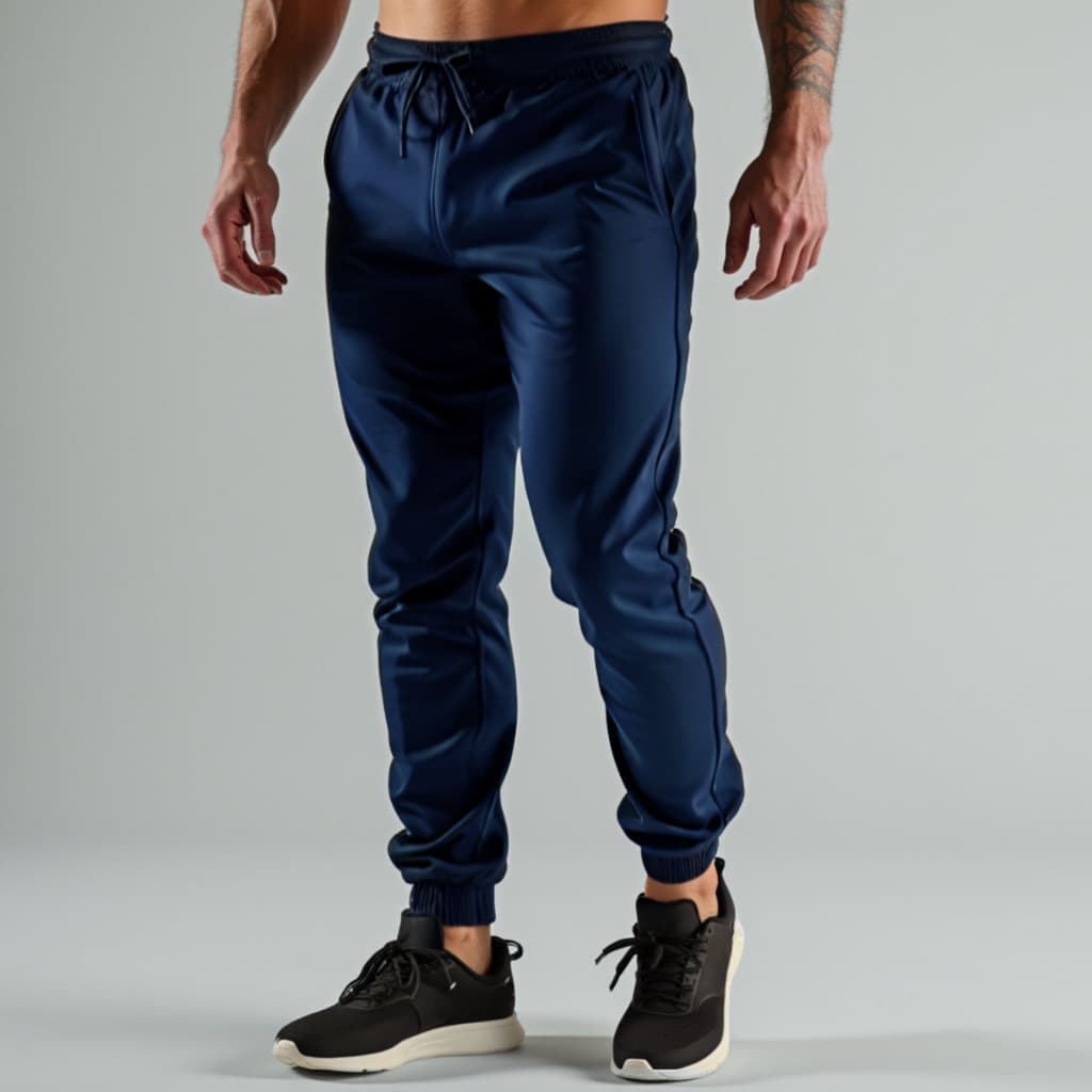 Calça Jogger Tactel Elastano Casual Esportiva Masculina leve Academia treino bolso Azul