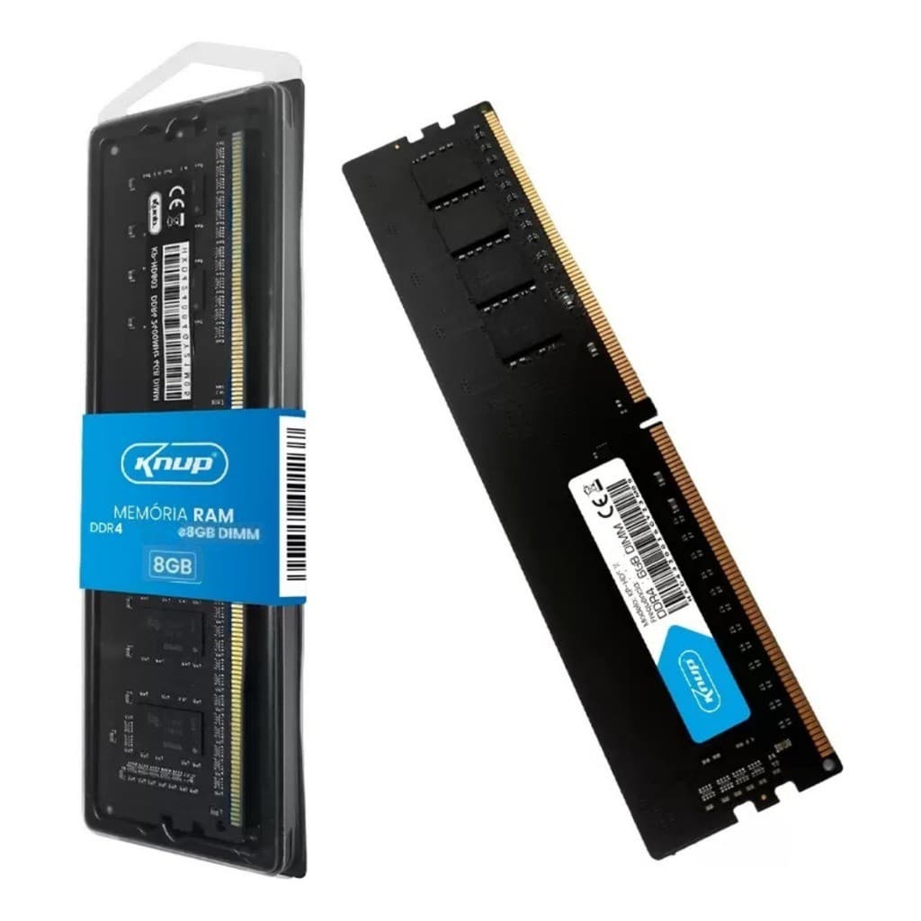 Memória RAM Gamer DDR4 8GB 2666MHz Knup | Dissipador Preto PC Desktop Promo