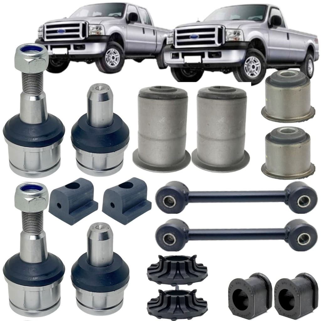 Kit Pivô Bucha Bieleta Batente Suspensão Diant F250 F350 4x2 MWM 6cc 1998 a 2007