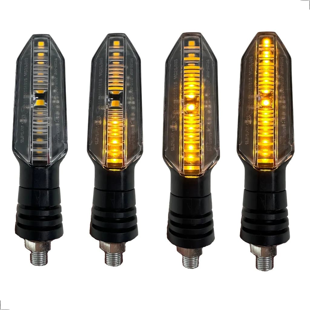 Pisca Fazer 150 250 Led Sequencial Yamaha Xtz Lander Kit 4un Preto