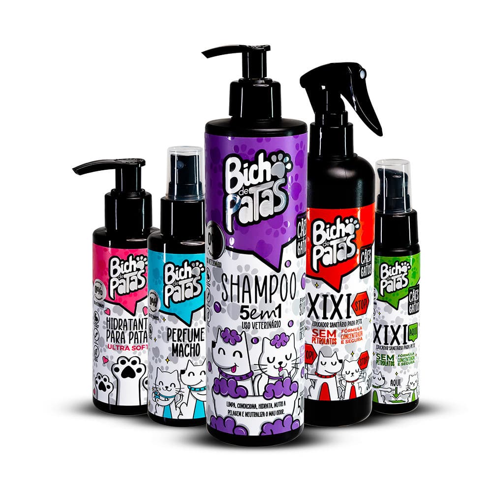 Kit Higiene Pet Macho: Perfume, Xixi Stop e Shampoo