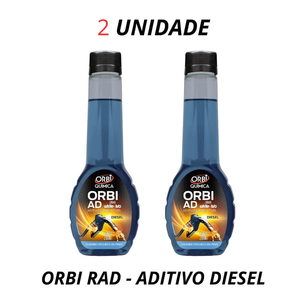 KIT 2 Aditivo Combustível DIESEL 200ml Limpa Bicos Injetores - ORBI-AD