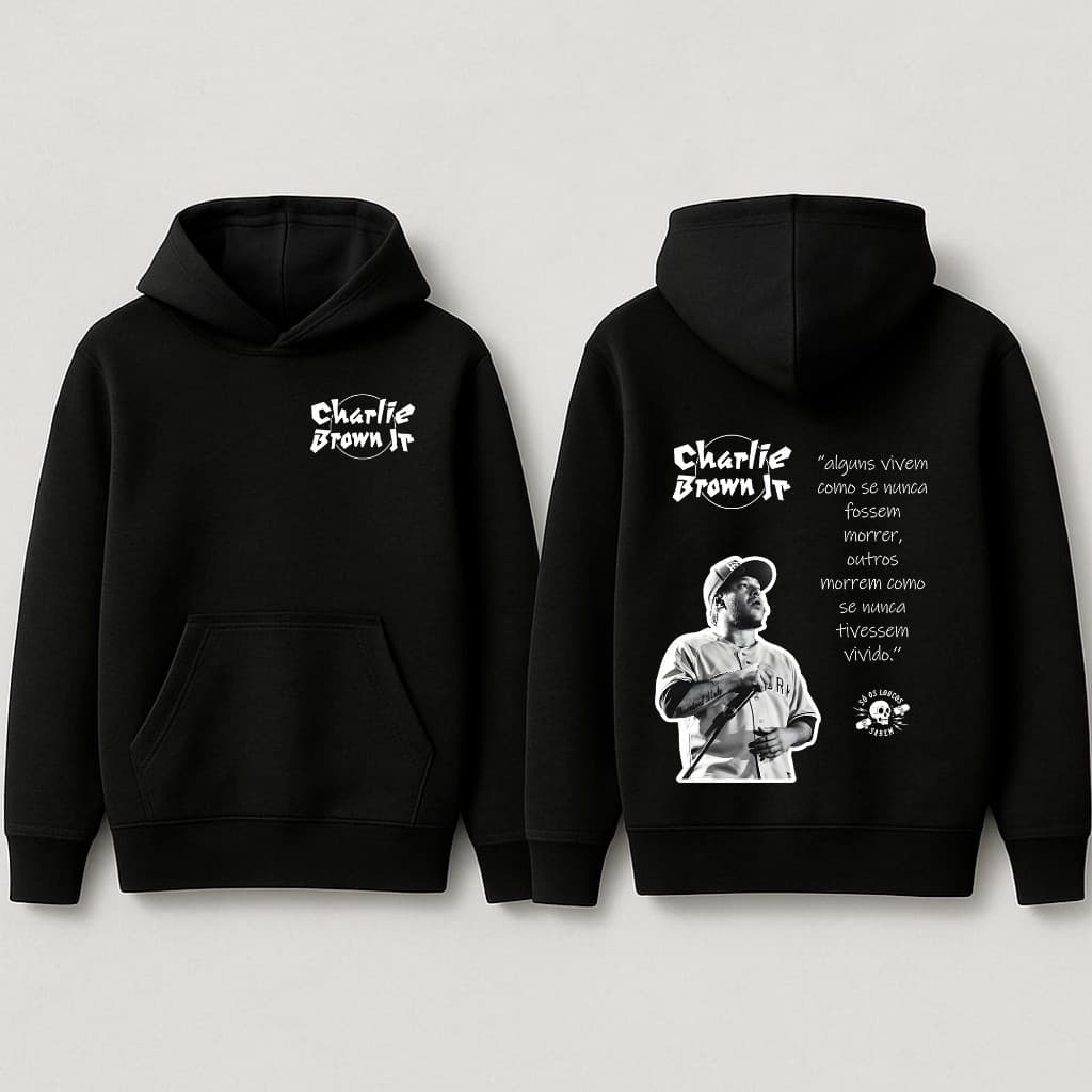 Blusa Moletom Charlie Brown Jr Chorão  Só Loucos Sabem Paranormal Rock Frases 312