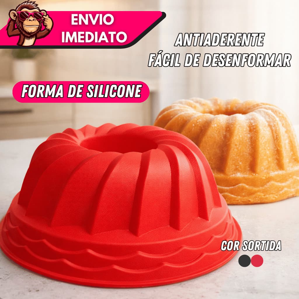 Kit 1/2/3 Forma Silicone Bolo Molde Culinário Para Pudim Mousse Torta Forno Air Fryer Freezer Resistente