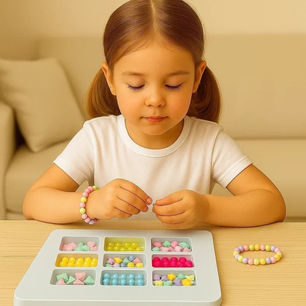 Kit Joias Infantil Fazer Acessórios Pulseira Anel Artesanato Criativo