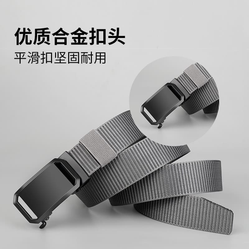2025 novo estilo cinto influenciador venda quente High-End cinto de lona masculino náilon tecido leve Casual Jeans cinto