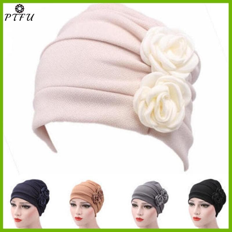 PTFU > Mulheres Hijab Turbante Chapéu Senhora Câncer Quimio Perda De Cabelo Cap Lenço De Cabeça Envoltório Capa Nova