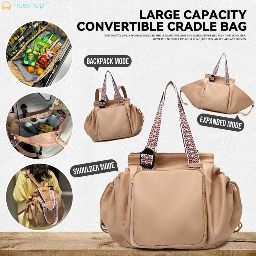 Bolsa Multifuncional Para Mamãe-Mochila De Ombro Crossbody Armazenamento Em Viagens