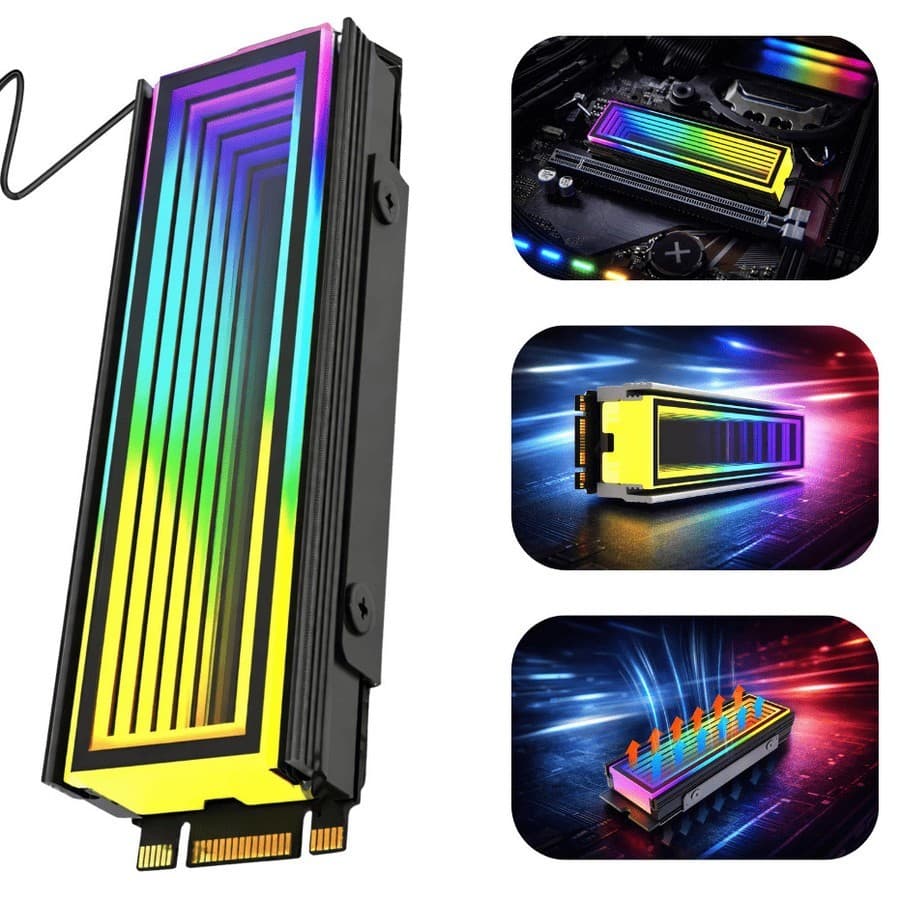 Dissipador de Calor Infinito M.2 Nvme Argb 2280 Radiador de computador 5V SSD Cooler AITEK CN510