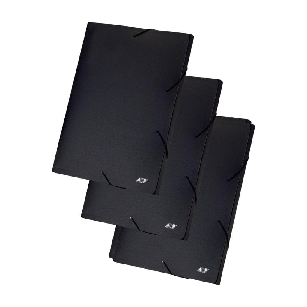 Kit Pasta Aba Elastica Oficio 20mm Linha Black Preta 3und ACP