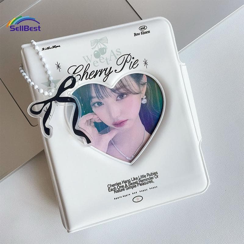Sellbest Kpop Photocards Binder Doce Arco Álbum De Fotos Mini Photocard Titular 3 Polegada Amor Coração Caso De Armazena