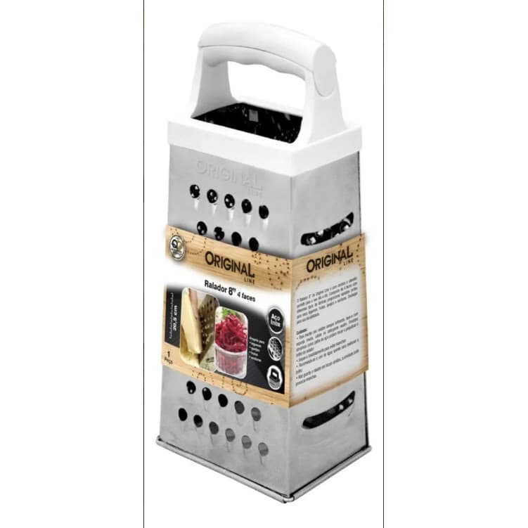 Ralador Fatiador Manual Legumes Queijos 4 Faces De Inox 20cm