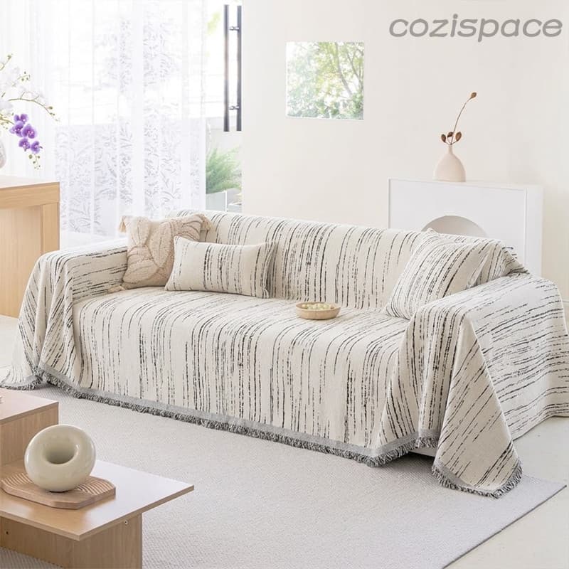 Sofa Cover Veludo Boêmio Ideal Para 2 A 3 Pessoas Franjas Tecido Antipoeira Capa De Almofadas Para Sofá Material Macio