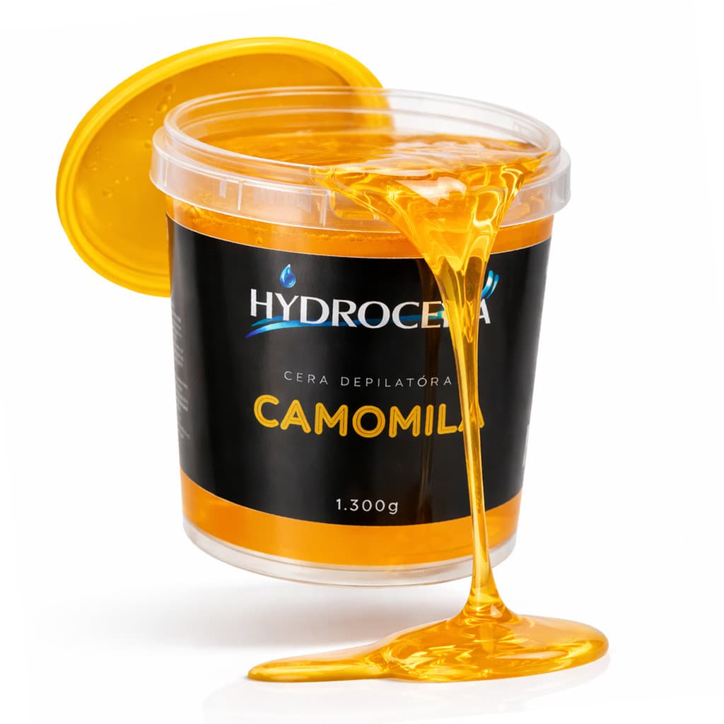 Cera Depilação Profissional Hydrocera Camomila 1,3Kg Pele Sensível Sem Dor