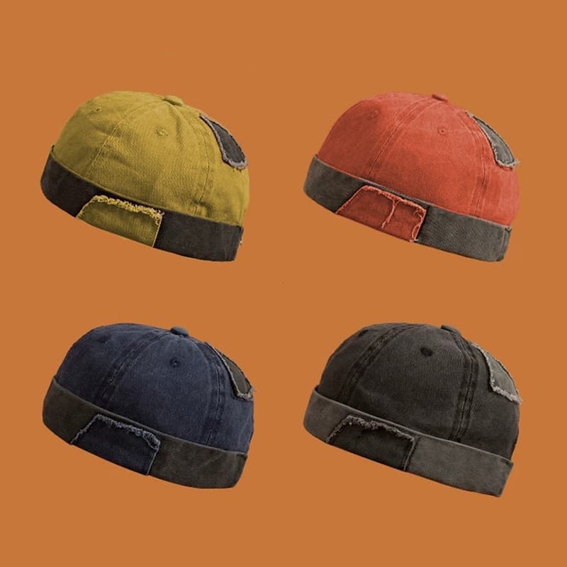 Chapéu De Ganga Lavado Beanie Para Homem Feijão Hip hop vintage Mulheres Sem Borda casual
