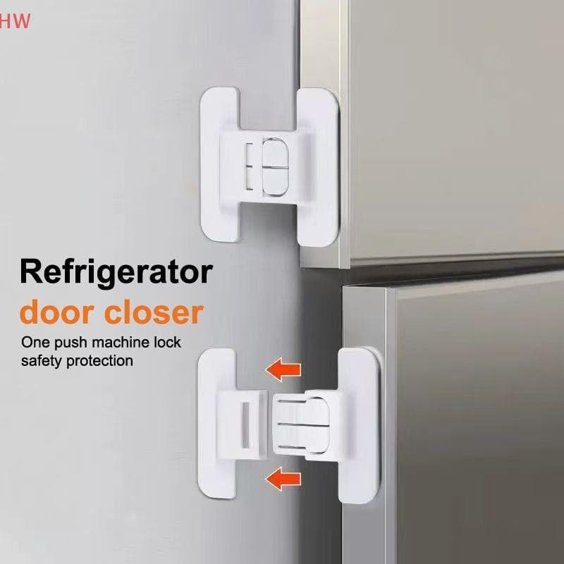 Novo 5 Peças Trava de Segurança para Porta de Geladeira e Freezer Trava Multifuncional Protetor Infantil 1863 2025