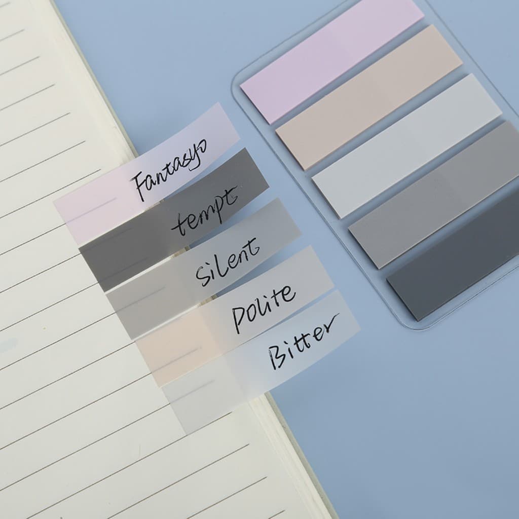 100 Folhas De Notas Autoadesivas Marcadora De Caderno Páginas 5 Cores Papelaria Estudante Post It