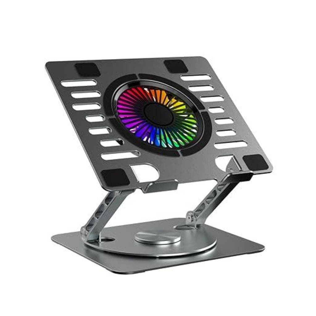 Suporte para Notebook e Tablet 10 a 17 Polegadas com Ventoinha RGB USB Rotação 360° OR-SP258