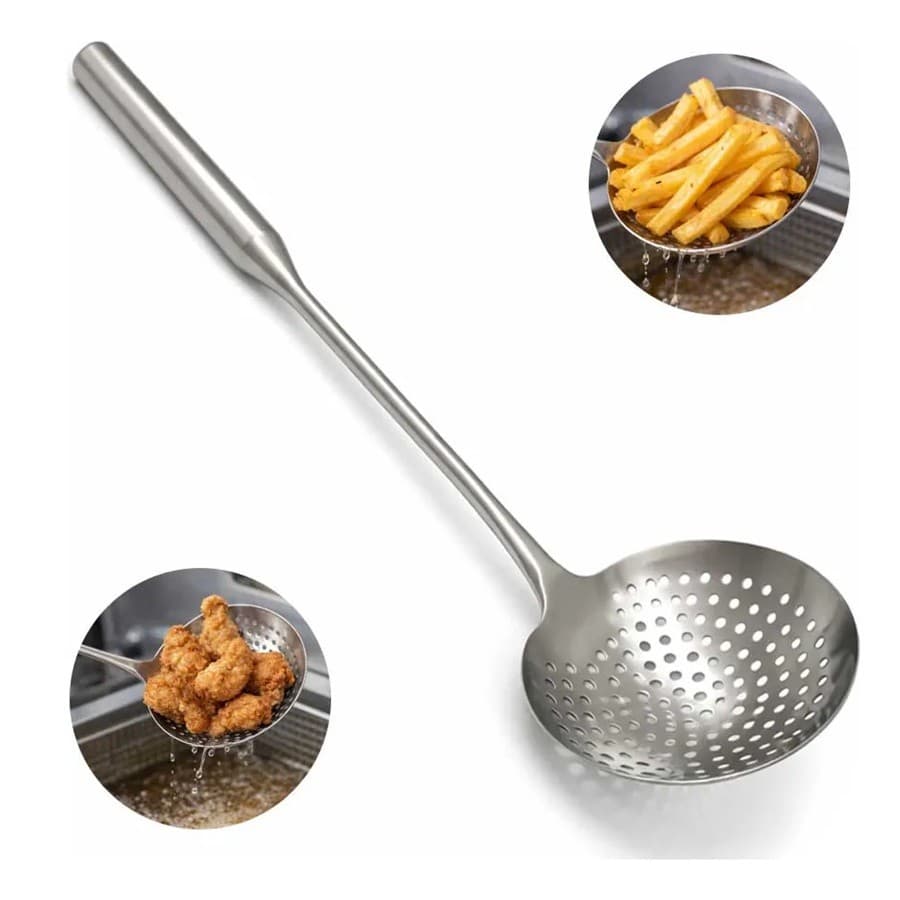 Escumadeira Grande De Inox Fritura Profissional 59x20cm Frigopro