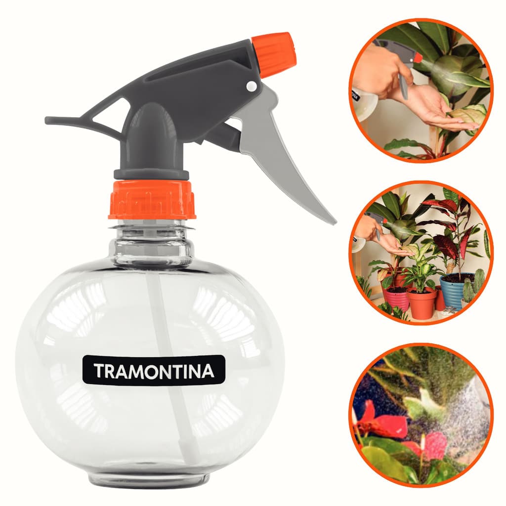 Pulverizador Borrifador Manual Pressão 450ml Tramontina Cor Transparente