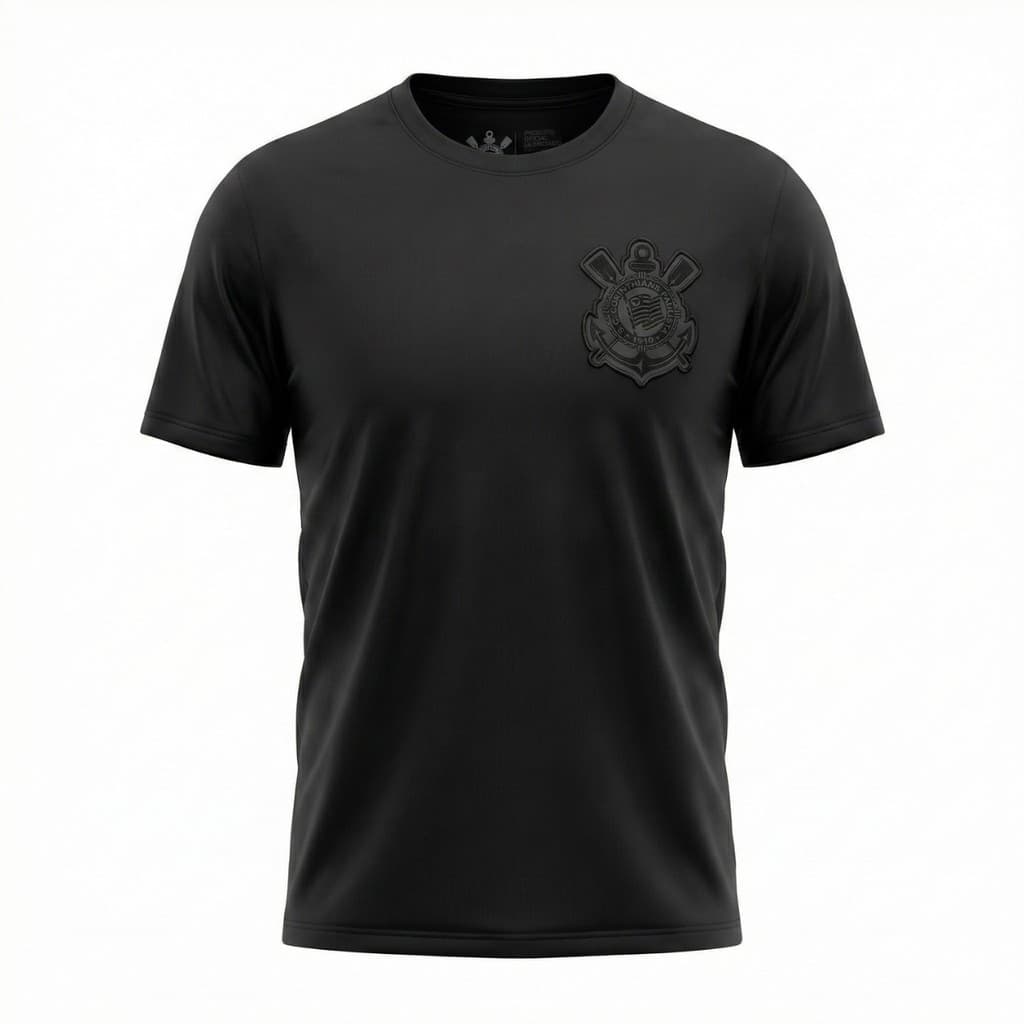 Camisa Corinthians Masculina Oficial Licenciada Brasão Bordado Dry Fit Confortável Respirável