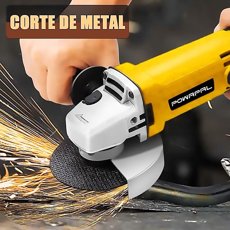 Esmerilhadeira Angular 650W 11000rpm 110/220V - Motor Cobre + Acessórios | Amarela