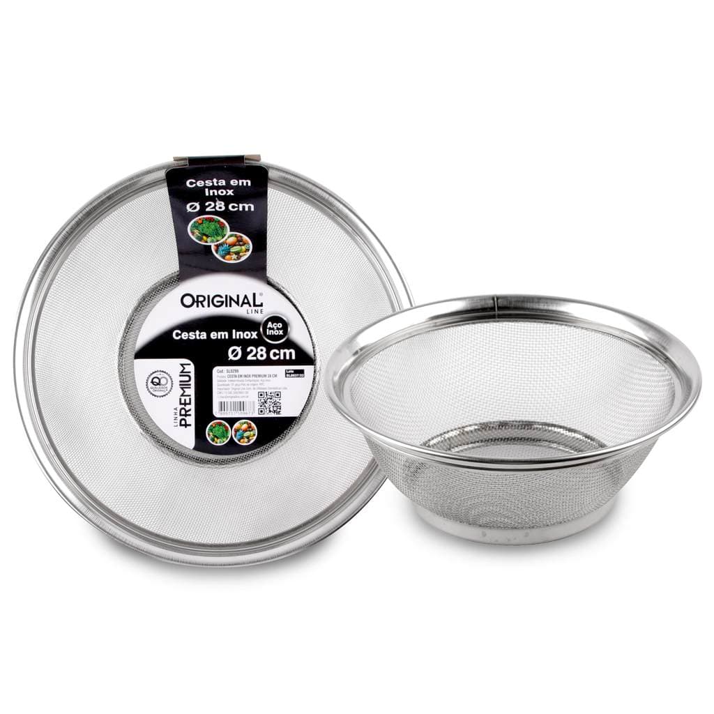 Cesta Escorredor Inox Premium Multiuso 28cm Original Line