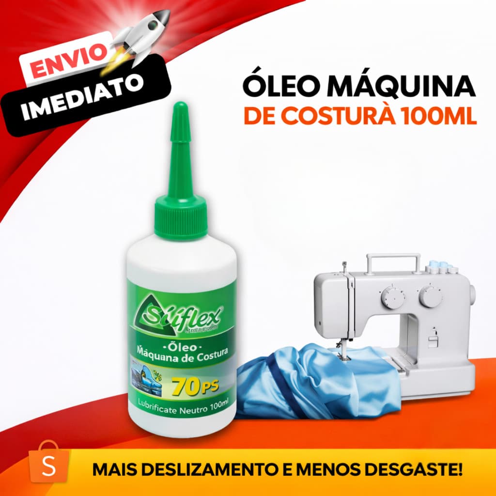 Oleo Maquina de Costura Siliflex Original 100ml Lubrificante Profissional