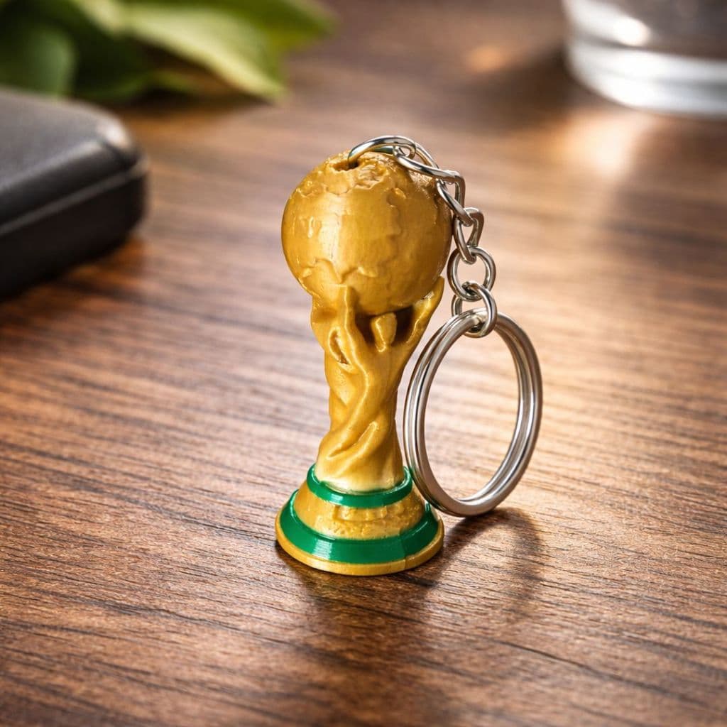 Chaveiro Taça Copa do Mundo FIFA Miniatura Geek Colecionável Realista Premium Detalhado